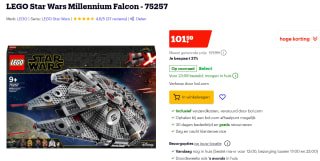 LEGO Star Wars Millennium Falcon voor €101,59 bij bol.com