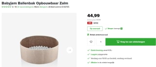 Babyjem Opvouwbare Ballenbak voor €44,99 bij Baby-Dump