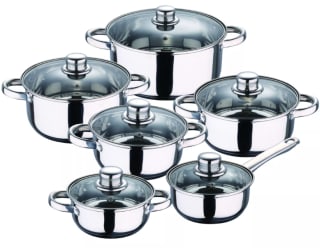 Bateria de cocina 12 piezas San Ignacio de acero inoxidable , por 29,99€