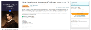 Obras Completas de Gustavo Adolfo Bécquer por 1,50€