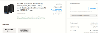 Netgear Orbi RBKE963 Zwart 3-pack voor €1599 dmv code bij Netgear