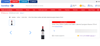 Vinho Tinto Chileno da Casillero del Diablo de 750 ml - R$ 19,99
