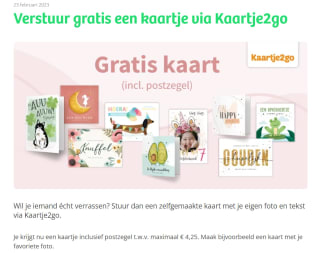 Gratis Kaartje2Go als Univé klant