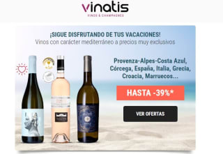 Hasta 39% descuento en vinos mediterraneos