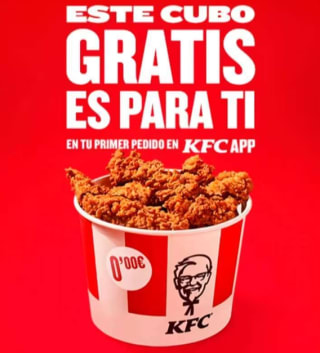 Cubo tiras de pollo Gratis en KFC