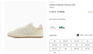 Adidas campus "hemp" colorway sneakers voor €88 bij Foot District