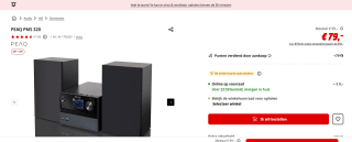 PEAQ PMS 320 micro-hifisysteem voor €79 bij de Mediamarkt