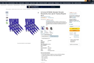 Q-Connect KF26046 Rotulador Marcador Permanente Azul caja de 10 piezas (Paquete de 2) 20 rotuladores en total por solo 1,14€