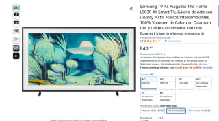 Samsung TV 43 Pulgadas The Frame LS03F 4K Smart TV por 840,73€ y 50 pulgadas por 993,73€