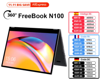 Chuwi Freebook 360 ° Laptop Tablet 13.5 Inch Fhd Touchscreen Windows 11 voor €287,83 dmv code bij Aliexpress