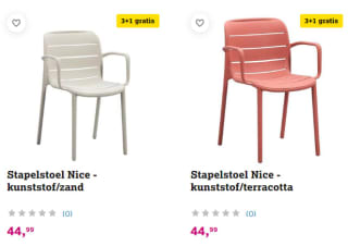 3+1 gratis op diverse tuinstoelen bij Leen Bakker