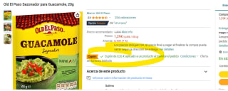 Old El Paso Sazonador para Guacamole, 20g por 1,03€