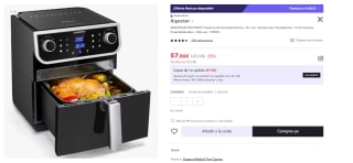 Freidora de Aire Electrónica - 8 L marca Aigostar por 57.86€ (Cuenta Nueva 45.86€)