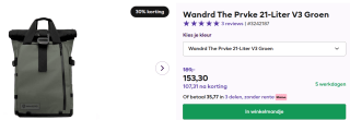 WANDRD The PRVKE 21L tas voor €107,31 bij CameraNu