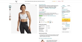 Sujetador Deportivo Adidas Mujer por tan solo 19€