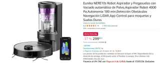 Robot Aspirador y Fregasuelos con Vaciado automático Eureka NERE10s por 279,99€