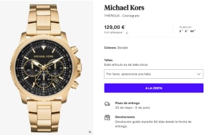 Reloj Cronografo para Hombre Michael Kors THEROUX por 129€