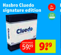 Cluedo Signature Collection familiebordspel voor €9,99 bij Kruidvat