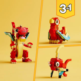 LEGO Creator 31145 Rode draak voor €5,99 bij Amazon