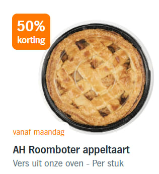 AH roomboter appeltaart voor €2,39