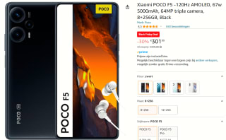 Poco F5 (8GB, 256GB) voor €301,99 bij Amazon