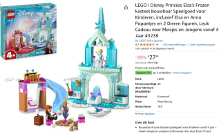 LEGO Disney Princess Elsa's Frozen kasteel voor €27,99 bij Amazon