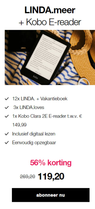 LINDA. jaarabonnement + vakantieboek + Kobo Clara 2E E-reader voor €119,20
