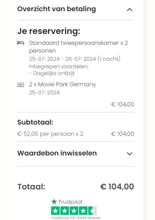 Movie Park Germany + een hotelovernachting en ontbijt voor 2 personen v.a. €104 bij Travelcircus
