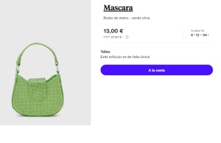 Bolso de mano Mascara por 13€