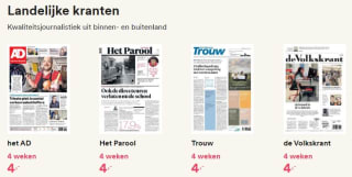 4 weken de krant voor €4 via Kiosk