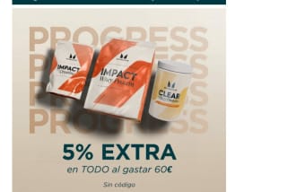 5% extra en todo al gastar 60€ desde My Protein