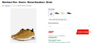 Skechers heren Uno - StacreSneaker voor €39,92 bij Bol