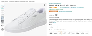 Puma Smash v2 sneakers (uniseks) voor €27,92