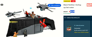 Black Panther: Oorlog op het water (76214) voor €53,99 in de Lego shop