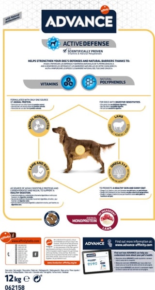 Advance Sensitive Lamb Rice hondenvoer voor €30,68