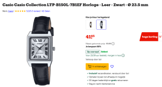 Casio LTP-B150L-7B1EF Timeless Collection Horloge voor €41,65 bij Bol