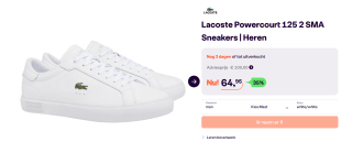 Powercourt 125 2 SMA leren sneakers Wit voor €64,95 bij Ibood