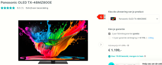 Panasonic TX-48MZ800E Zwart voor €1.199 bij Artandcraft