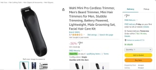 Wahl Cordless Mini Pro Trimmer: only £7