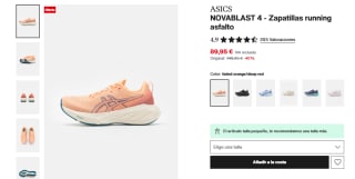 Zapatillas Asics Novablast 4 por 89,95€