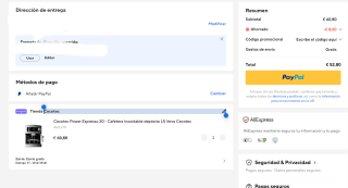 Cafetera express Cecotec Power Espresso 20, 850W, Presión 20 bares, Depósito 1.5L por 52,80€