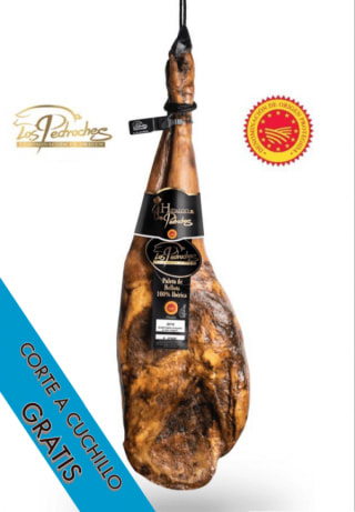 Paleta de bellota 100% Ibérica con DOP Los Pedroches loncheado a cuchillo y envasada por 130,50€