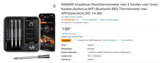 INKBIRD Draadloze Vleesthermometer voor €139,99 bij Amazon