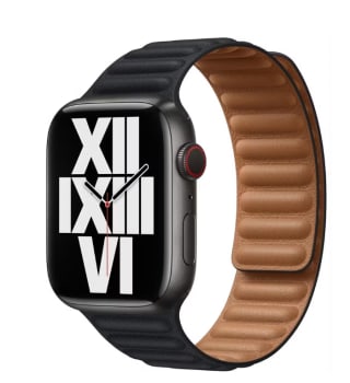 Apple Watch Leather Link - 45mm - Midnight voor €29,95 bij Ibood