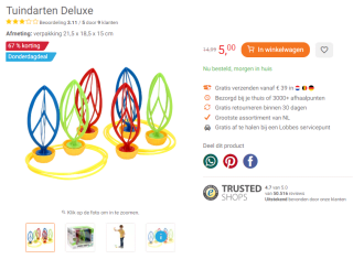 Tuindarten Deluxe voor €5 bij Lobbes