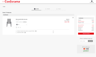 Silla de jardin color gris Conforama por solo 13,21€