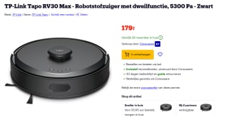 TP-Link Tapo RV30 MAX Robotstofzuiger met dweilfunctie, 5300 Pa zuigkracht voor €179 bij Bol