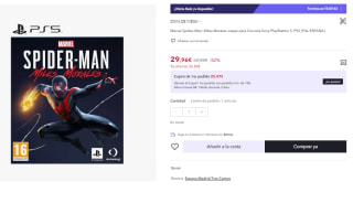 Juego PS5 Marvel's Spider-Man: Miles Morales por 29.96€ (Cuenta Nueva 19.96€)