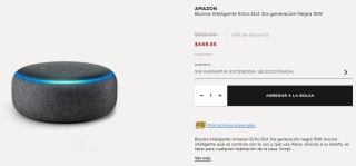 Bocina Echo Dot 3ra Gen por $450 en El Palacio de Hierro