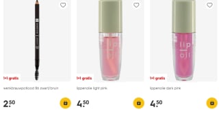 Diverse Make up 1+1 gratis bij HEMA